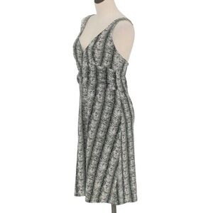 Tommy Bahama Black & White Animal Print Stripe Sleeveless Dress - XL
